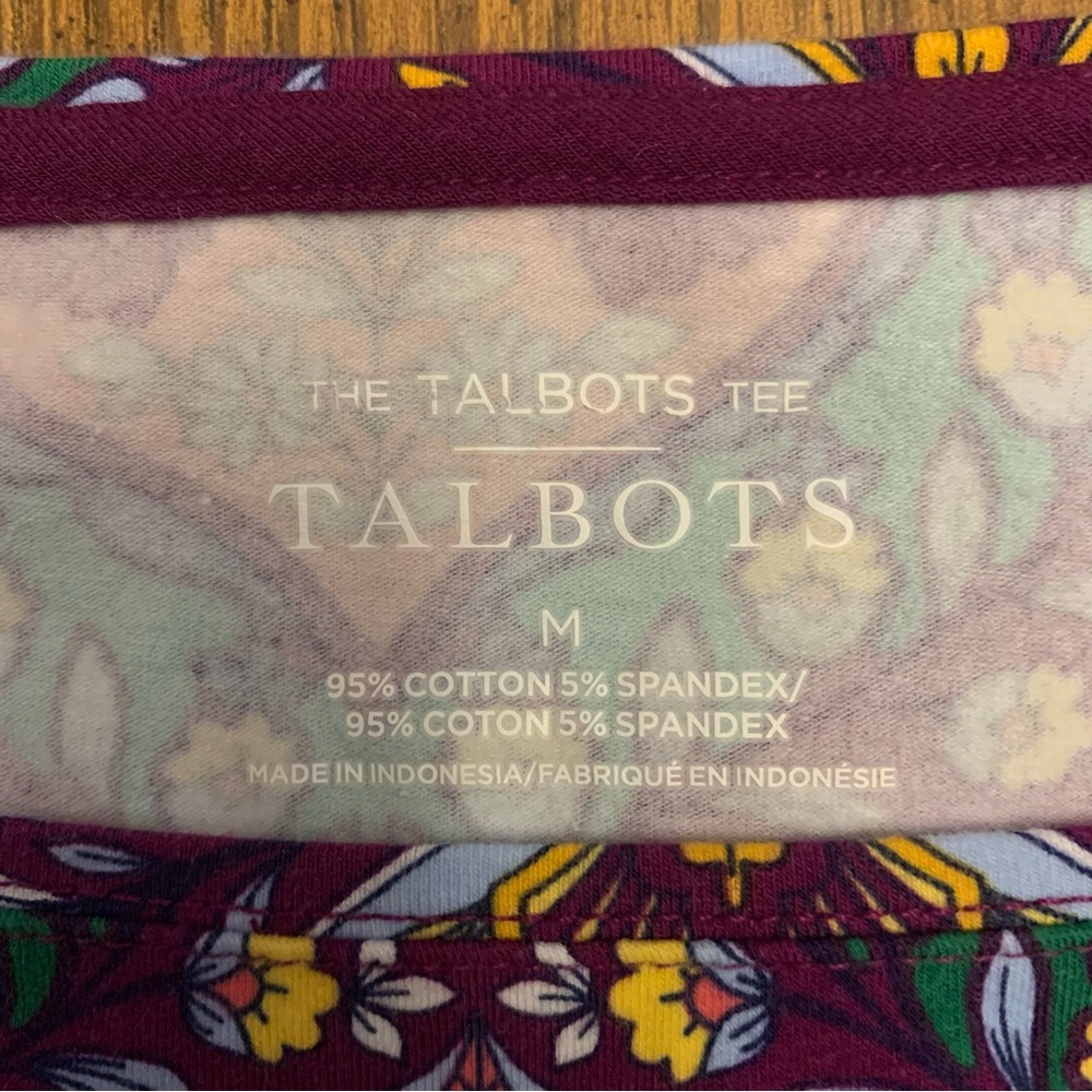 Talbots Purple and Pink Floral Blouse - Picture 7 of 11